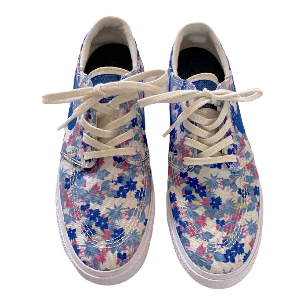 Nike-SB Janoski Canvas RM - Men’s Sneaker, Blue White Floral, Unique  Sz 8